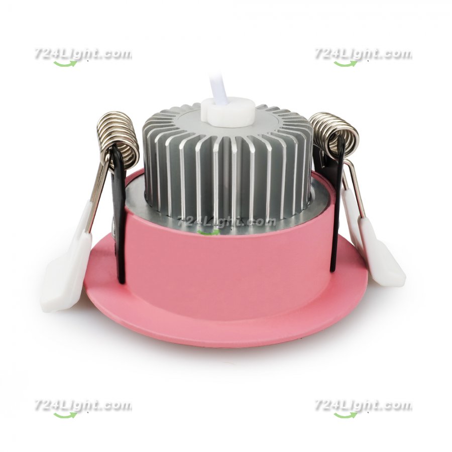 3W LED RECESSED LIGHTING DIMMABLE PINK DOWNLIGHT, CRI80, LED CEILING LIGHT WITH LED DRIVER