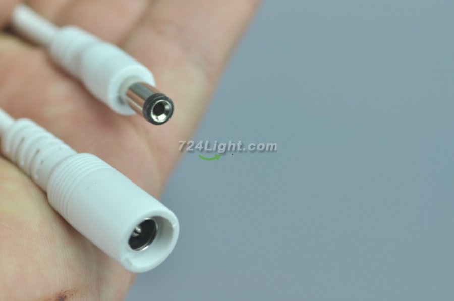 Wholesale White DC Connector 22 AWG 16cm Female Male LED Power Supply DC Cable Cord For LED Strip Light