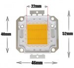 Bridgelux 20W High Power LED Beads Chip 1800 Lumens 45*45mil LED light