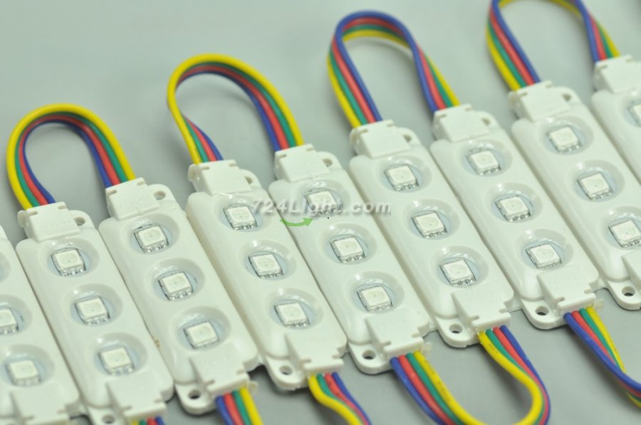 5050 SMD LED Modules RGB 3 LED 5050 Modules 65x18MM 12V 0.75W Waterproof Modules