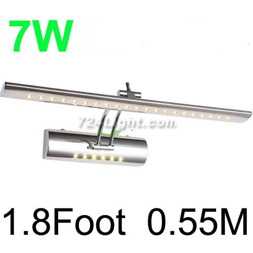 Brief Square Bar 7W LED Bathroom Lighting 1.8Foot 0.55M 5050LED 85-265V With Waterproof Driver Mirror light