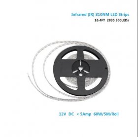 DC12V SMD2835-300-IR InfraRed 810nm LED Strip Light, 60LEDs 12W Per Meter IR LED Tape
