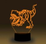 Animal Images 3D Illusion LED Night Light w/ 16 Colors Remote Touch Switch Adjustable Brightness for Kids Bedroom Decoration