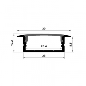 With edge office line light kit aluminum trough shell aluminum lamp trough