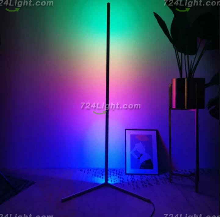 RGB Corner Floor Lamp Nordic Modern LED Floor Lamp Ambient Light w/ Remote Controller
