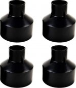 4pcs Pack Embedded Parts, Plastic Horn Shape, Black Built-in Fitting, Waterproof Outdoor/Indoor Pre-embedded Inserts, for LED Inground/Step Stair/Underwater Swimming Pool Lights