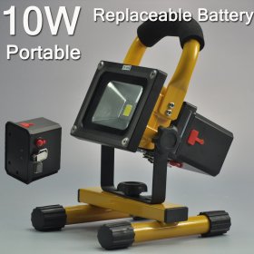 10W Portable LED Work Light Rechargeable LED Flood light With Detachable Battery Case