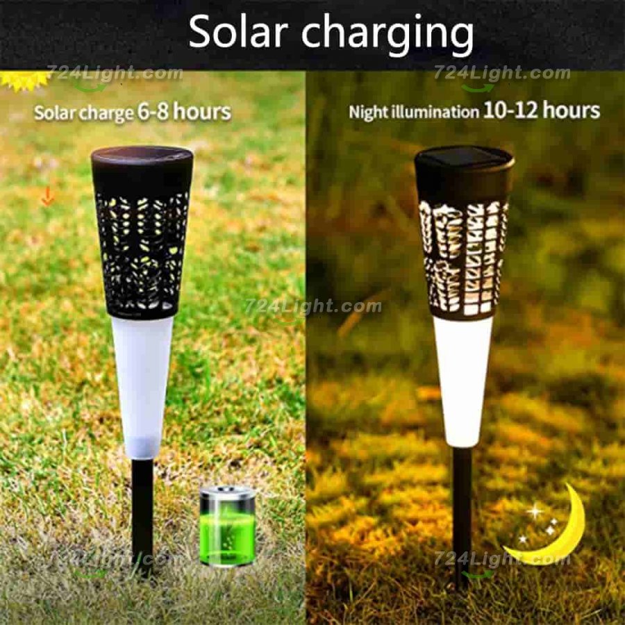 Solar Garden Lights, Waterproof Multi-Colored Solar Landscape Lights for Yard, Patio, Walkway, Garden Decor(2 Pack)