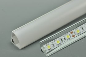 3 meter 118.1" LED 90° Right Angle Aluminium Channel PB-AP-GL-006 16 mm(H) x 16 mm(W) For Max Recessed 10mm Strip Light LED Profile With Arc Diffuse Cover