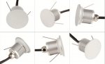 8PCS Pack 1W 12-24V DC IP67 Outdoor Moonlight LED Deck Light LED Corner Light for Corridor Steps