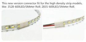 10pcs/Pack New LED Strip Connector Solderless Snap Down 2 Pin Strip to Strip Gapless Jumper for 8mm Wide 3528 2835 Single Color Flex LED Strips