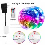 LED Strip Lights 32.8ft Color Changing 5050 RGB Led Lights for Bedroom,Built-in Mic,Led Lights With App Control and IR Remote For Home Decoration