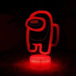 Among Us Toys 3D LED Multicolor Night Light w/ 16 Colors Remote Touch Switch Adjustable Brightness for Kids Bedroom Decoration