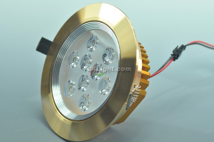 9W CL-HQ-03-9W Recessed Ceiling light Cut-out 114mm Diameter 5.5" Gold Recessed Dimmable/Non-Dimmable LED Downlight