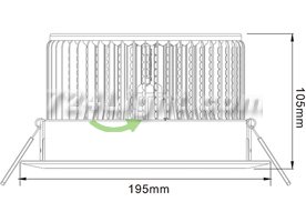 24W LD-DL-CPS-01-24W LED Down Light Cut-out 170mm Diameter 7.7" White Recessed Dimmable/Non-Dimmable LED Down Light