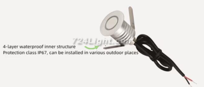 8 PCS Pack DC12V-24V 1W/3W IP67 Outdoor Waterproof LED Wall Light Corridor Ladder Step LED Lights