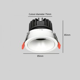 12W Spotlight Led Embedded High Color Rendering Deep Anti-glare Narrow Frame Wall Washer Without Main Light Downlight