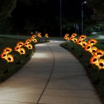 Outdoor Solar Garden Stake Lights, 3 Heads Waterproof Solar Sunflower Lights for Garden, Lawn, Patio, Backyard, Pathway Decoration(2 Pack)