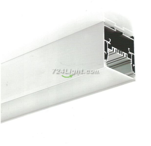 1 Meter 39.4\" Suspended LED Aluminum Profile 78mm(H) x 75mm(W) Suit 52mm Flexible LED Strips