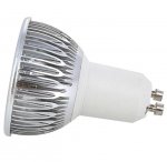 4Pack 3W(3x1W) 120V/220V AC LED Spotlight GU10 Bi-Pin Base LED Light Bulb Aluminum Housing 30° Beam Angle