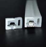 1M/5M/10M/20M Pack of T1220 3 Sides Edge Lighting LED Neon Light Housing Kit with End Caps and Mounting Clips, Flexible Neon Channel Fit for 10mm Wide LED Strip Lights