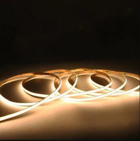 5mm Super Slim FCOB LED Strip 16.4FT/5M CRI90 480LEDs/m 7W/m 12V/24V Dimmable LED Light Ribbon Indoor Use