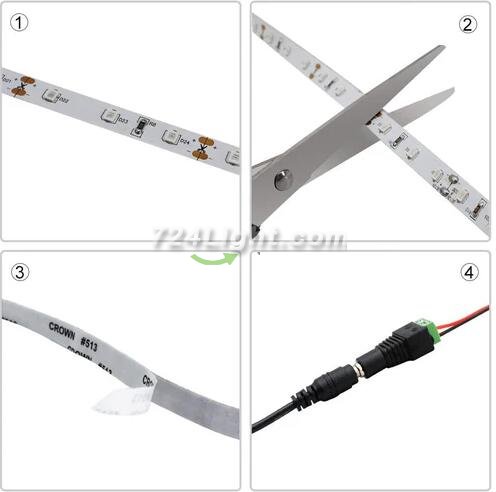 DC12V SMD3528-300-IR InfraRed 850nm, 940nm IR LED Strip Lighting, 60LEDs 4.8W Per Meter LED Tape