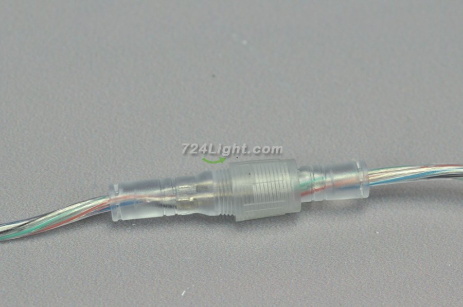 22AWG 35cm Waterproof 4pin LED Connector Transparent Line Waterproof Female And Male LED Connector