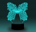 Animal Images 3D Illusion LED Night Light w/ 16 Colors Remote Touch Switch Adjustable Brightness for Kids Bedroom Decoration