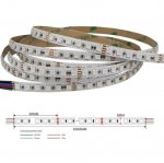8mm RGB LED Strip Lights, 16.4FT/5Meter SMD4040 600LEDs/Roll, DC24V