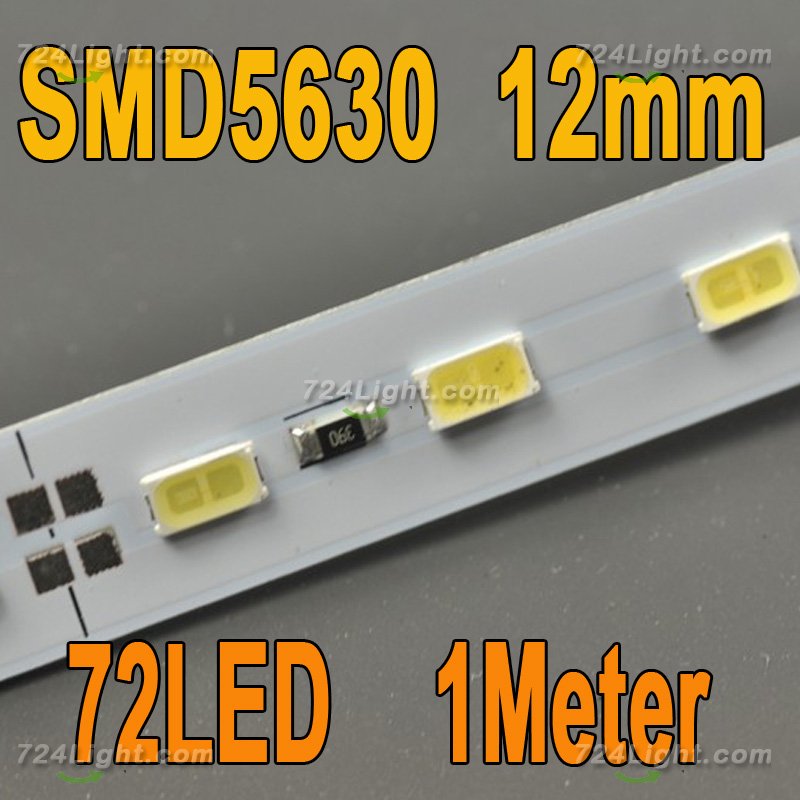 39.3inch 5630 Rigid LED Strips 72LED 1M 12V DC Aluminium Rigid Strip Light For Cabinet/Wardrobe/Celling - Click Image to Close