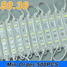 Wholesale 5050 SMD LED Modules 75x12MM 12V 0.75W 5050 3 LED Modules Waterproof Modules