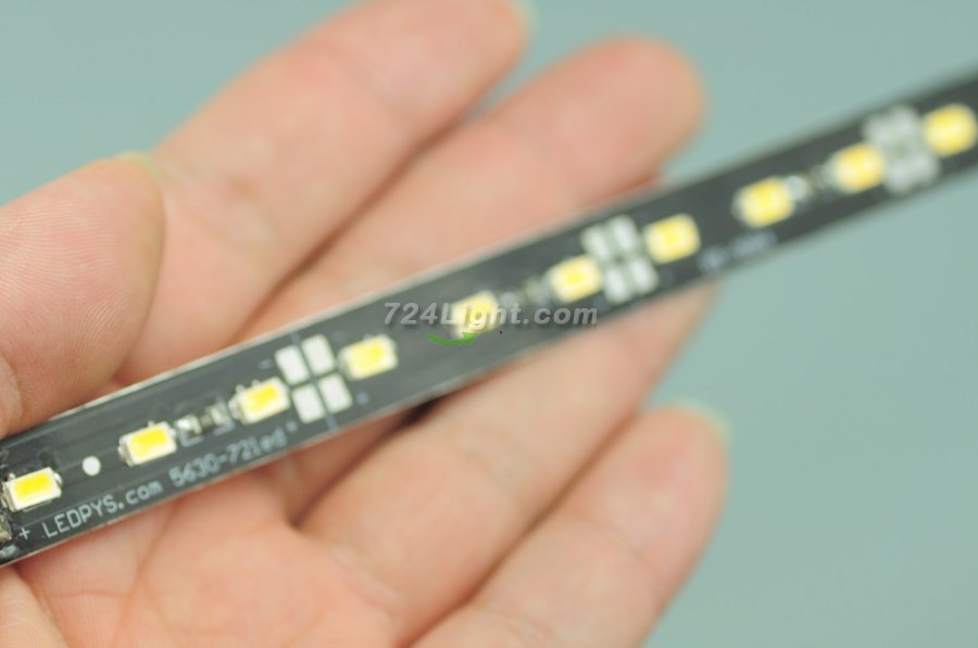 Black 39.3inch 5630 Rigid LED Strips 72LED 1M 12V DC Aluminium Rigid Strip Light For Cabinet/Wardrobe/Celling