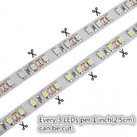 DC 12V Red/Blue/Green/Yellow Dimmable SMD3528-600 Flexible LED Strips 120 LEDs Per Meter 8mm Width 600lm Per Meter