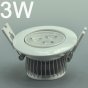 3W LD-CL-CPS-01-3W LED Down Light Cut-out 70mm Diameter 3.4" White Recessed Dimmable/Non-Dimmable LED Down Light