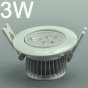 3W LD-CL-CPS-01-3W LED Down Light Cut-out 70mm Diameter 3.4" White Recessed Dimmable/Non-Dimmable LED Down Light