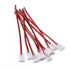 10pcs Pack Solderless Snap Down 2 pin Conductor LED Strip Connector for 10mm Wide 5050 5630 Single Color Flex LED Strips
