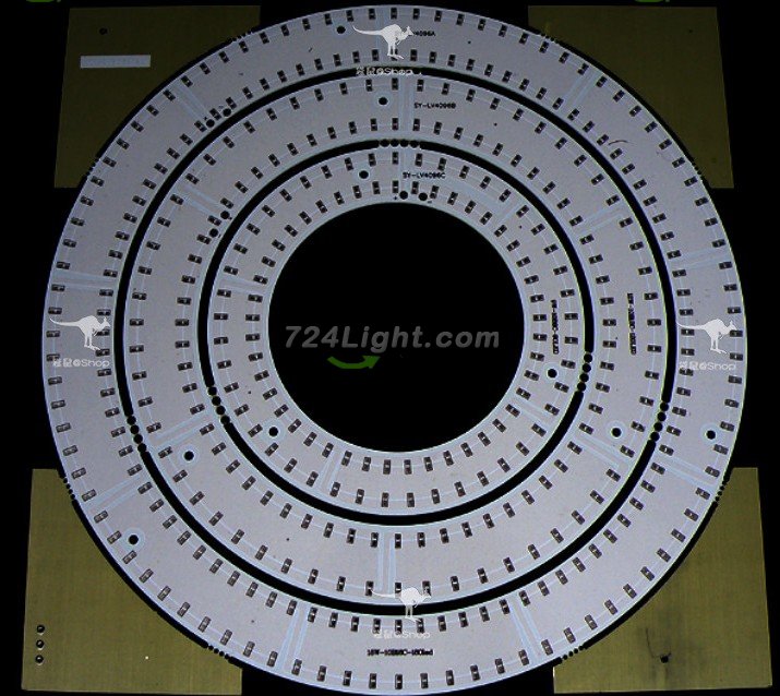 18W 12W 9W SMD3014 Circular Aluminum Plate Combination Diameter 255mm 195mm 135mm