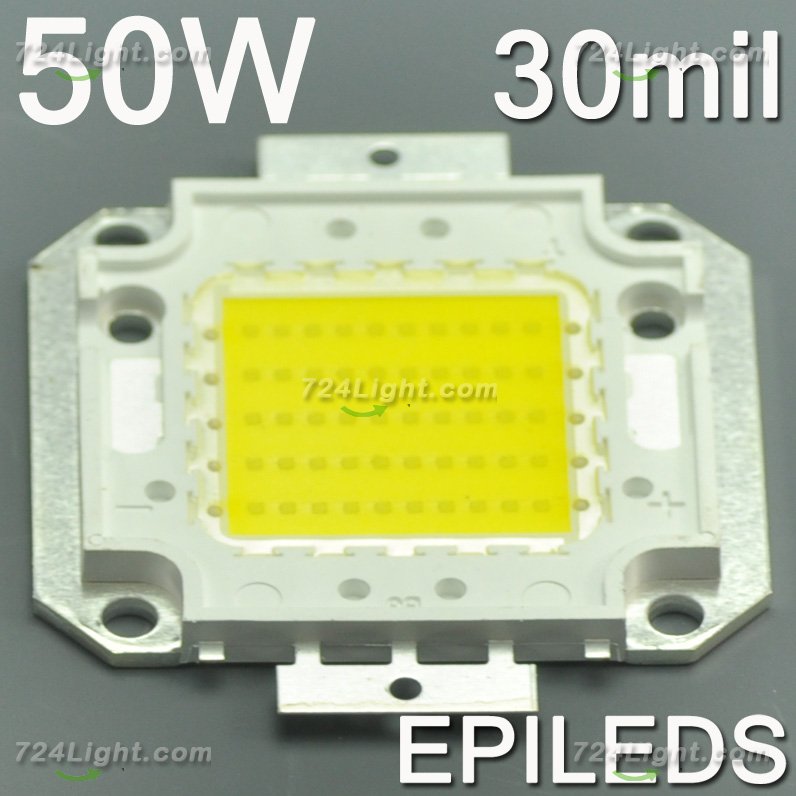 EPILEDS 50W High Power LED Beads Chip 4000 Lumens 30*30mil LED Chips