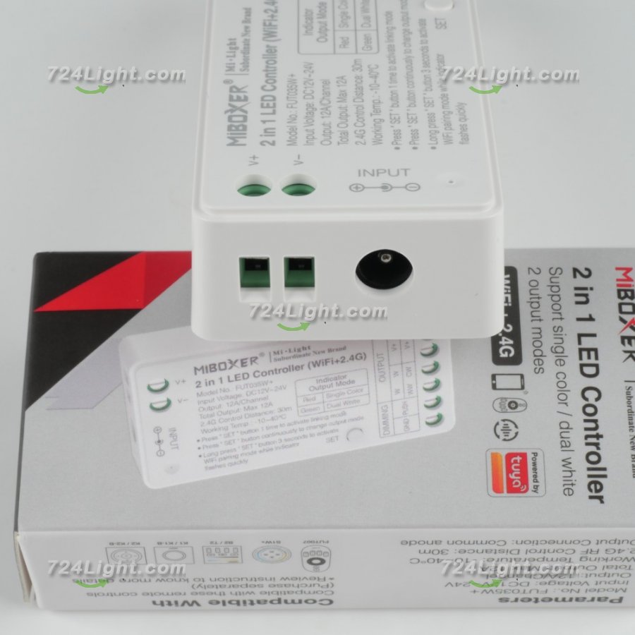 12A LED 2 in 1 LED Controller For Single color/Dual White LED Strip