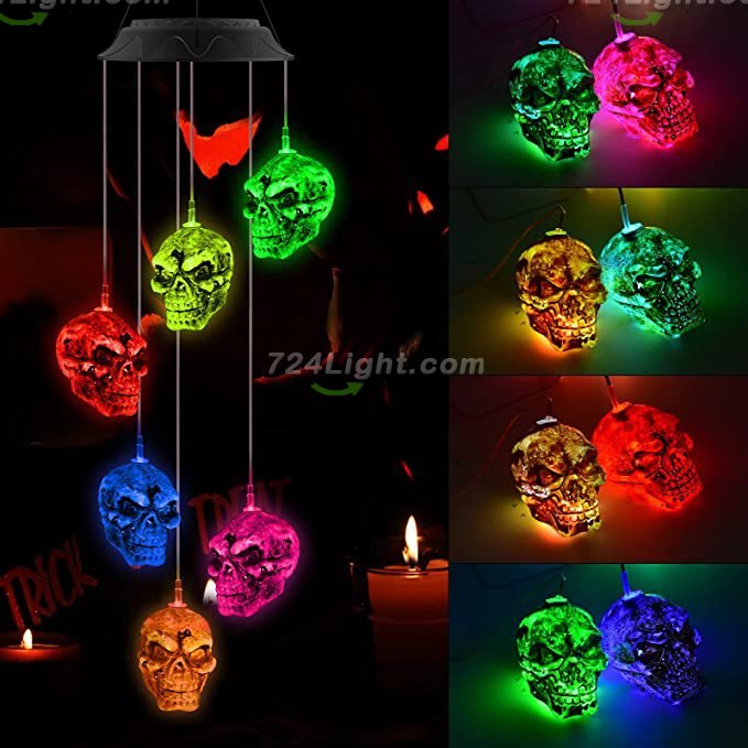 Solar Wind Chimes, Outdoor Waterproof Color-Changing LED Mobile Solar Powered Light for Garden, Party, Yard, Window, Outdoor Decorations
