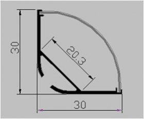 1 Meter 39.4â€ Aluminum LED Suspended Tube Light LED Profile Diameter 30mm suit 20.3mm Flexible led strip light