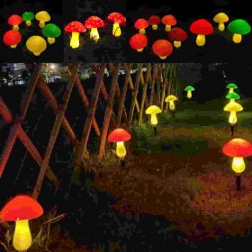 Outdoor Solar Garden Lights Cute Mushroom Shape Decorative Lamp LED Waterproof Solar Light For Yard Backyard Lawn Path