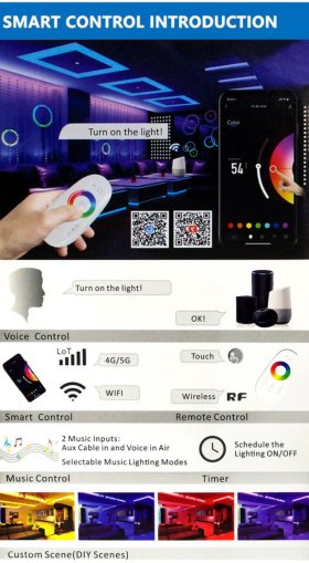 5V-24V DC Tuya APP Smart WiFi 2.4G RF Wireless RGB Remote LED Controller for RGB LED Strips