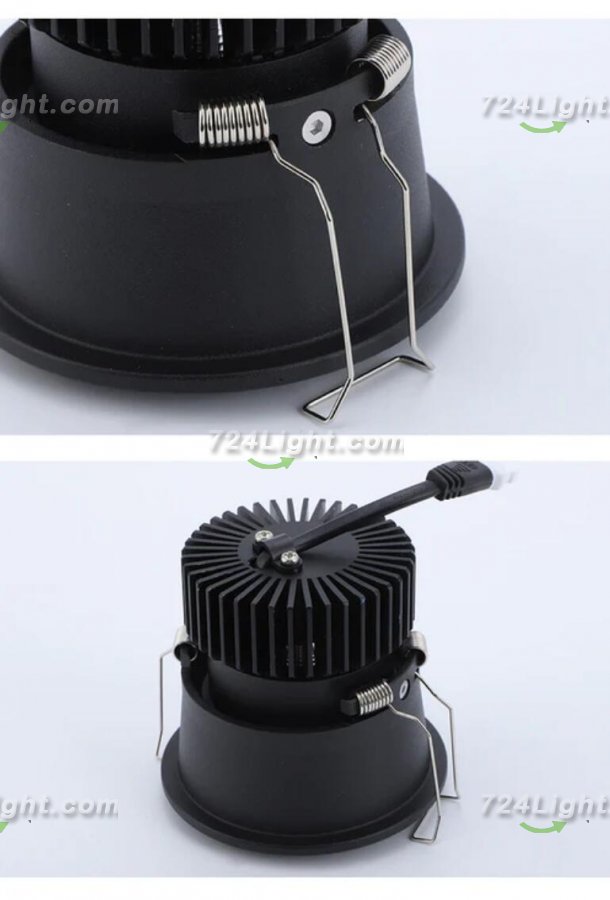 3Watt 55mm (2.17'') Cutout COB LED Ceiling Light, Anti-Glare Tilt LED Spotlight Twist LED Recessed Downlight, Spotlight Kit