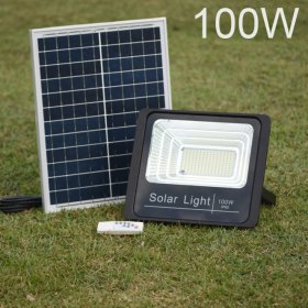 100W Solar Led Flood Lights 7500lum chargeable Bright 20hours Flood Lights