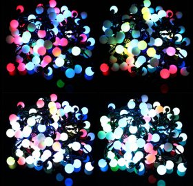 100 Led 32.8ft String Lights LED Middle Ball RGB Colorful Christmas Ball String Light Outdoor LED Lights