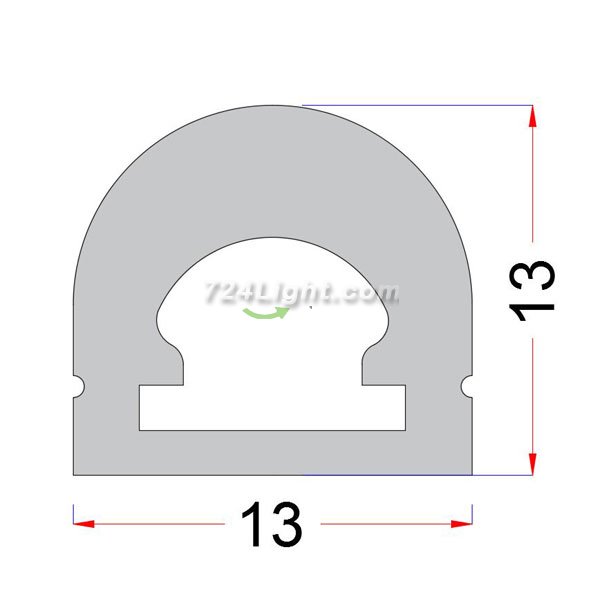 LED Neon Strip 1 meter(39.4 inch) 13x13mm Suit For 8mm 5050 2835 Flexible Light LED Light Silicone Channel Waterproof IP67