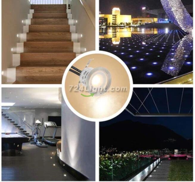 16 Pack Outdoor Recessed LED Deck Lights Kits IP67 Waterproof Inground LED Step Lights Kit for Garden, Yard, Steps, Bath Room and Kitchen
