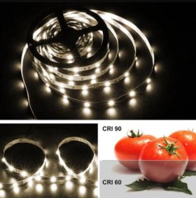 High CRI 90 LED strip, 5Meter Roll SMD5050-150 30 LEDs 450lm Per Meter 12V LED Strip Light,10mm Wide Tape